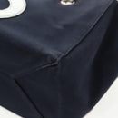 CHANEL Chain Tote Bag No5 Canvas Navy Silver CC Auth 134860V-17