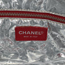 CHANEL Chain Tote Bag No5 Canvas Navy Silver CC Auth 134860V-19