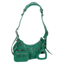 BALENCIAGA Le Cagole XS Shoulder Bag Leather 2way Green 671309 Auth 134862M-1