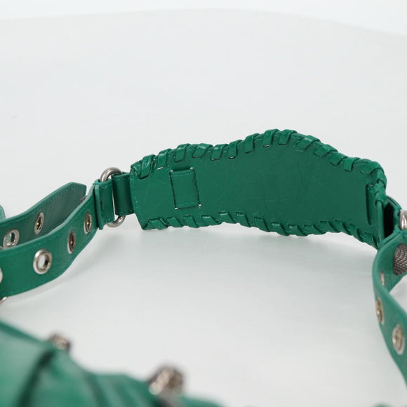 BALENCIAGA Le Cagole XS Shoulder Bag Leather 2way Green 671309 Auth 134862M