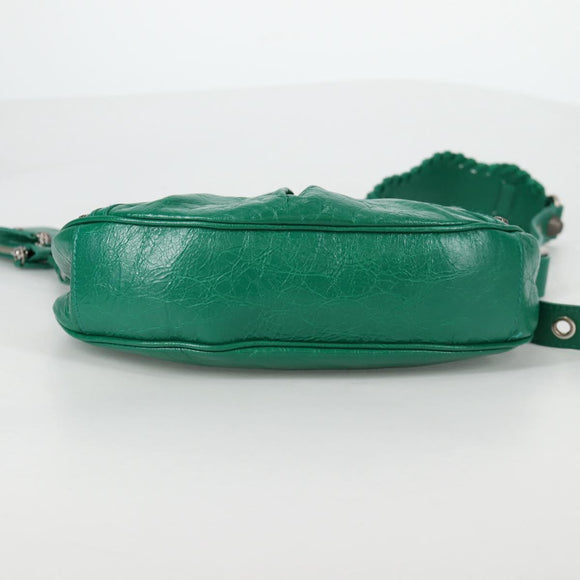 BALENCIAGA Le Cagole XS Shoulder Bag Leather 2way Green 671309 Auth 134862M