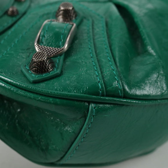 BALENCIAGA Le Cagole XS Shoulder Bag Leather 2way Green 671309 Auth 134862M