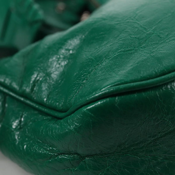 BALENCIAGA Le Cagole XS Shoulder Bag Leather 2way Green 671309 Auth 134862M