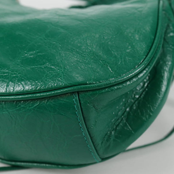 BALENCIAGA Le Cagole XS Shoulder Bag Leather 2way Green 671309 Auth 134862M
