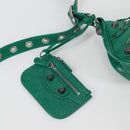 BALENCIAGA Le Cagole XS Shoulder Bag Leather 2way Green 671309 Auth 134862M-21