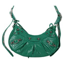 BALENCIAGA Le Cagole XS Shoulder Bag Leather 2way Green 671309 Auth 134862M-13
