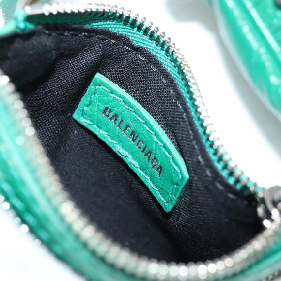 BALENCIAGA Le Cagole XS Shoulder Bag Leather 2way Green 671309 Auth 134862M
