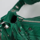 BALENCIAGA Le Cagole XS Shoulder Bag Leather 2way Green 671309 Auth 134862M-25