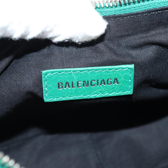 BALENCIAGA Le Cagole XS Shoulder Bag Leather 2way Green 671309 Auth 134862M