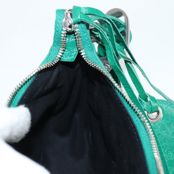 BALENCIAGA Le Cagole XS Shoulder Bag Leather 2way Green 671309 Auth 134862M