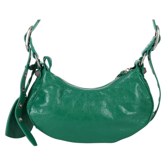 BALENCIAGA Le Cagole XS Shoulder Bag Leather 2way Green 671309 Auth 134862M