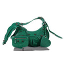 BALENCIAGA Le Cagole XS Shoulder Bag Leather 2way Green 671309 Auth 134862M-12