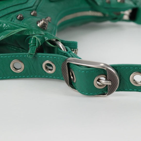BALENCIAGA Le Cagole XS Shoulder Bag Leather 2way Green 671309 Auth 134862M