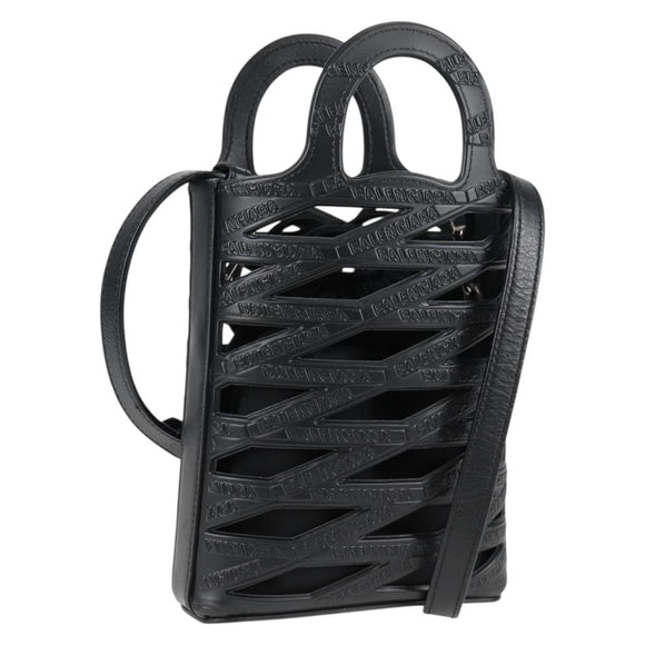 BALENCIAGA Hand Bag Leather 2way Black 660787 Auth 134863V