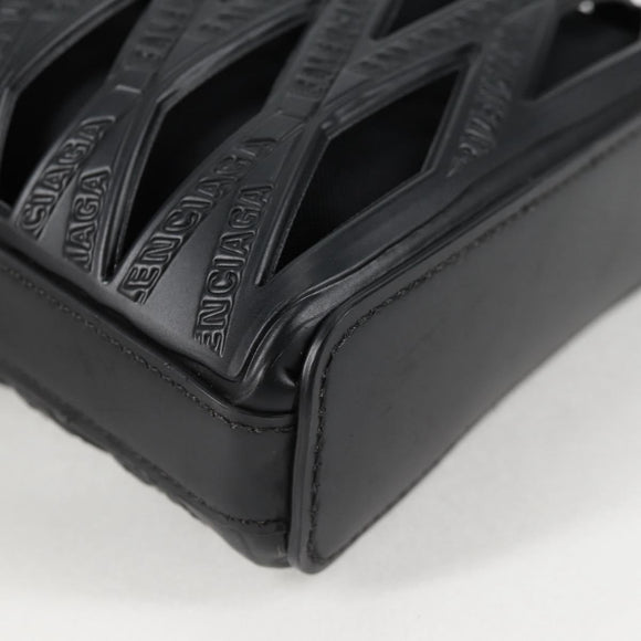 BALENCIAGA Hand Bag Leather 2way Black 660787 Auth 134863V