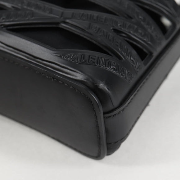 BALENCIAGA Hand Bag Leather 2way Black 660787 Auth 134863V