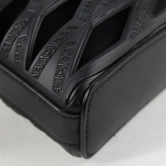 BALENCIAGA Hand Bag Leather 2way Black 660787 Auth 134863V