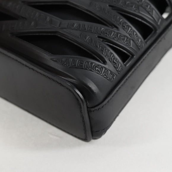 BALENCIAGA Hand Bag Leather 2way Black 660787 Auth 134863V