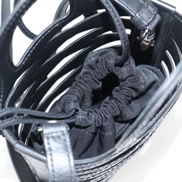 BALENCIAGA Hand Bag Leather 2way Black 660787 Auth 134863V