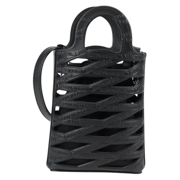 BALENCIAGA Hand Bag Leather 2way Black 660787 Auth 134863V