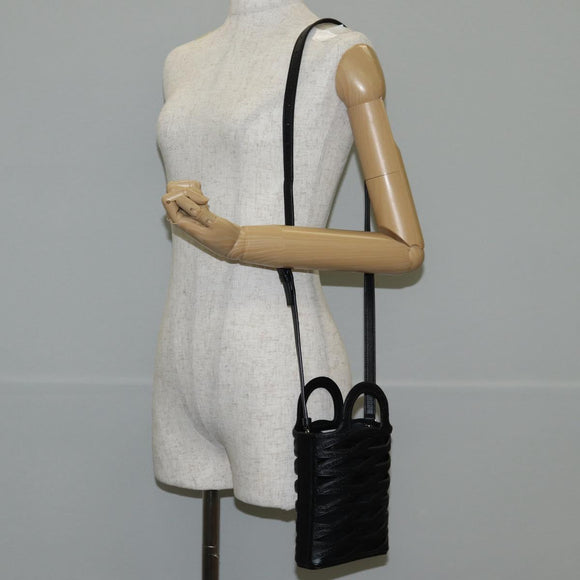 BALENCIAGA Hand Bag Leather 2way Black 660787 Auth 134863V