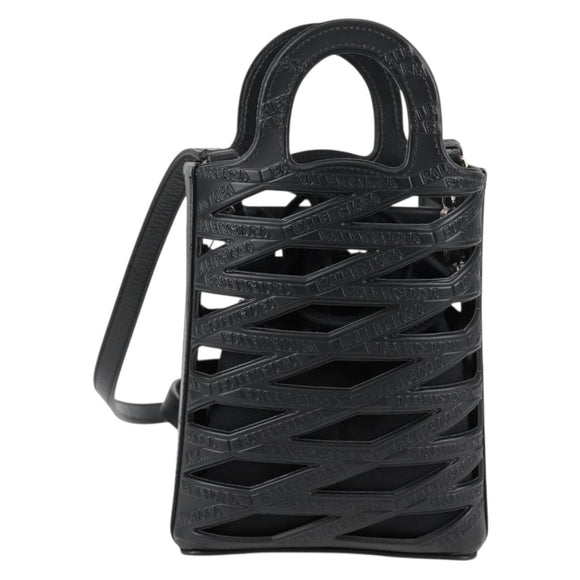 BALENCIAGA Hand Bag Leather 2way Black 660787 Auth 134863V