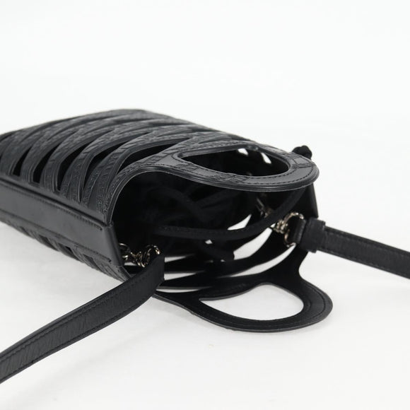 BALENCIAGA Hand Bag Leather 2way Black 660787 Auth 134863V