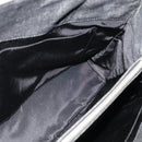 Christian Dior Montaigne Tote Bag Leather Canvas Black Silver Auth 134865-18