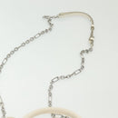 Maison Margiela 5AC Mini Hand Bag Leather 2way White Silver Auth 134868-15