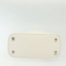 Maison Margiela 5AC Mini Hand Bag Leather 2way White Silver Auth 134868-5