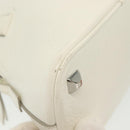 Maison Margiela 5AC Mini Hand Bag Leather 2way White Silver Auth 134868-17