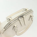 Maison Margiela 5AC Mini Hand Bag Leather 2way White Silver Auth 134868-10