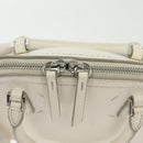 Maison Margiela 5AC Mini Hand Bag Leather 2way White Silver Auth 134868-20