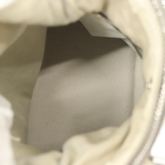 Maison Margiela 5AC Mini Hand Bag Leather 2way White Silver Auth 134868