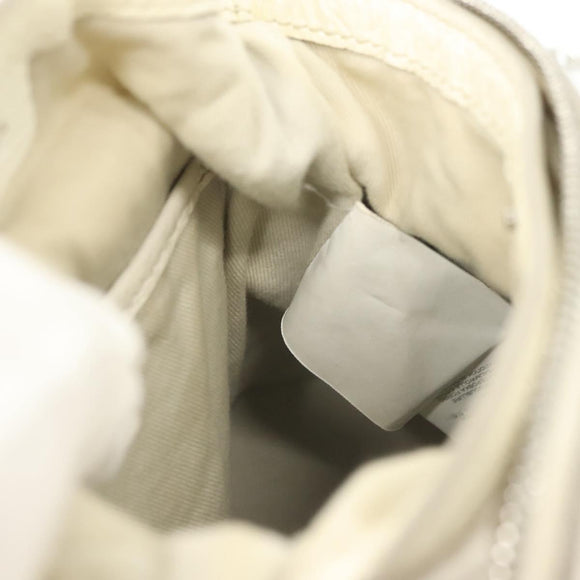 Maison Margiela 5AC Mini Hand Bag Leather 2way White Silver Auth 134868