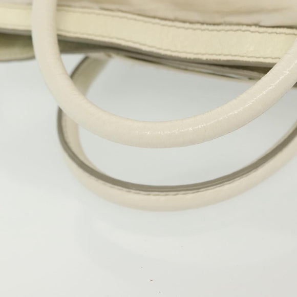 Maison Margiela 5AC Mini Hand Bag Leather 2way White Silver Auth 134868