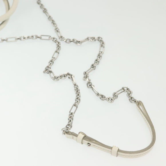 Maison Margiela 5AC Mini Hand Bag Leather 2way White Silver Auth 134868