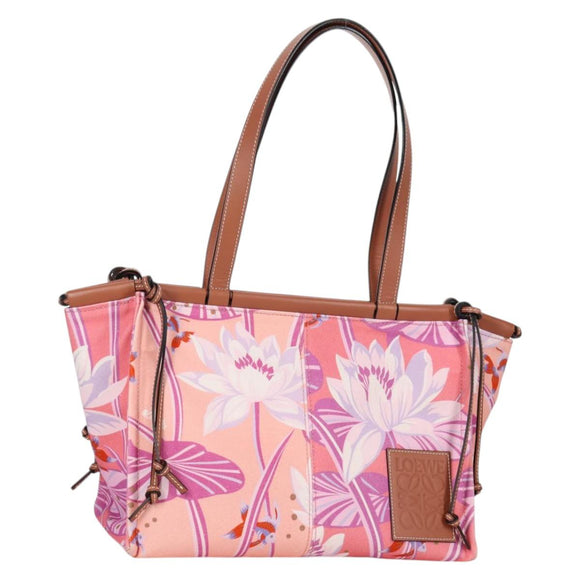 LOEWE Anagram Tote Bag Canvas Pink Auth 134869M