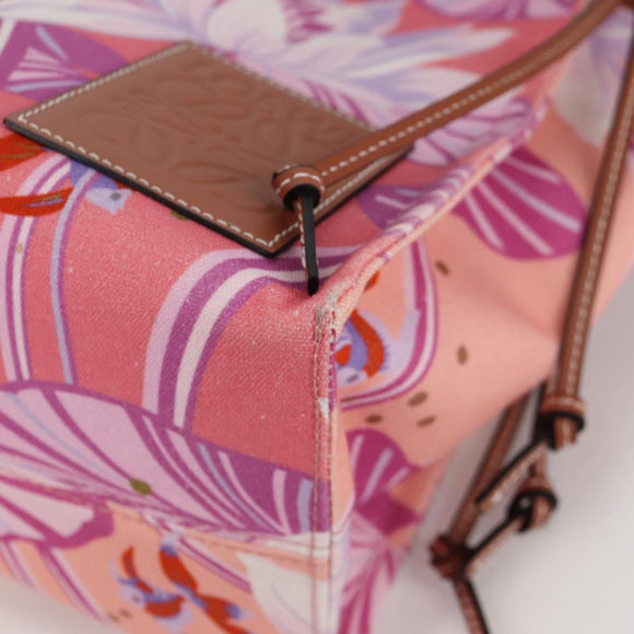 LOEWE Anagram Tote Bag Canvas Pink Auth 134869M