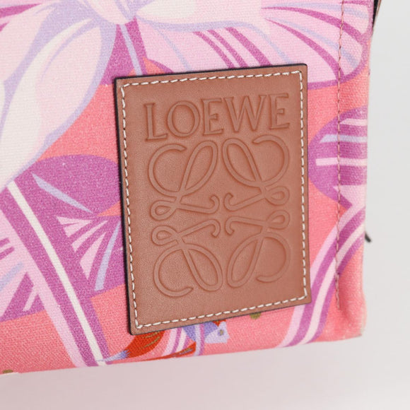 LOEWE Anagram Tote Bag Canvas Pink Auth 134869M