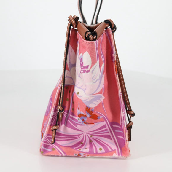 LOEWE Anagram Tote Bag Canvas Pink Auth 134869M