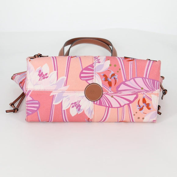 LOEWE Anagram Tote Bag Canvas Pink Auth 134869M