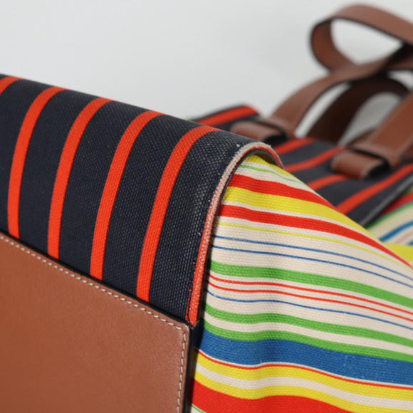 LOEWE Hand Bag Canvas 2way Multicolor Gold Auth 134870M