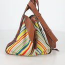 LOEWE Hand Bag Canvas 2way Multicolor Gold Auth 134870SAM-4