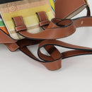 LOEWE Hand Bag Canvas 2way Multicolor Gold Auth 134870M-7