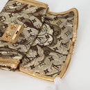 LOUIS VUITTON Monogram Brocade Tari Clutch Bag Gold M93142 LV Auth 134873V-8