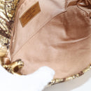 LOUIS VUITTON Monogram Brocade Tari Clutch Bag Gold M93142 LV Auth 134873V-10