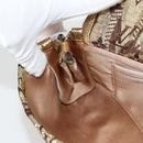 LOUIS VUITTON Monogram Brocade Tari Clutch Bag Gold M93142 LV Auth 134873V-19