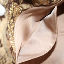 LOUIS VUITTON Monogram Brocade Tari Clutch Bag Gold M93142 LV Auth 134873V-20