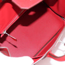 HERMES Birkin 30 Hand Bag Leather Red Silver Auth 134875SM-10